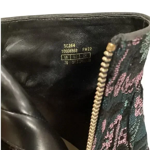 Stuart Weitzman Nell 85 Jacquard Ankle Bootie In Pine Black Size 7B - Picture 12 of 12